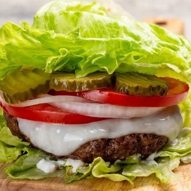 Green Specialty Smash Burger.