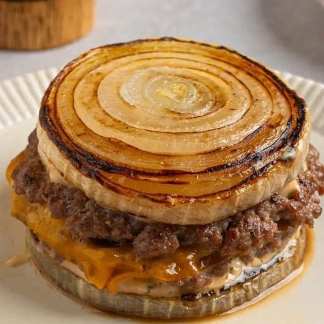 All-Onion Specialty Smash Burger.